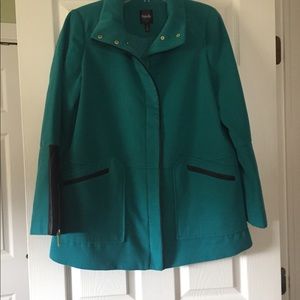 Teal wool coat